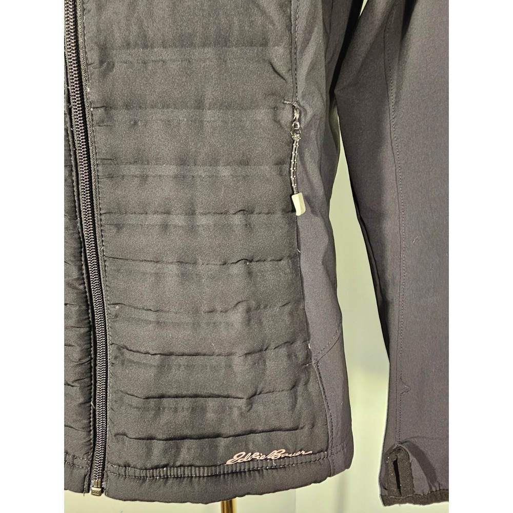 Eddie Bauer First Ascent Igniter Hybrid Down Jacket Womens M Black Softshell - Picture 3 of 5